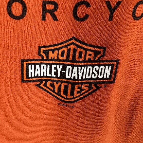 Harley Davidson West Branch Michigan Orange T-shirt Men’s Size XXL Motorcycle - Picture 4 of 8